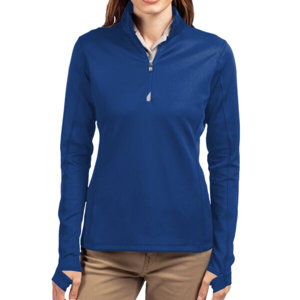 Cutter & Buck Traverse Stretch Quarter Zip Womens Pullover Thumbnail