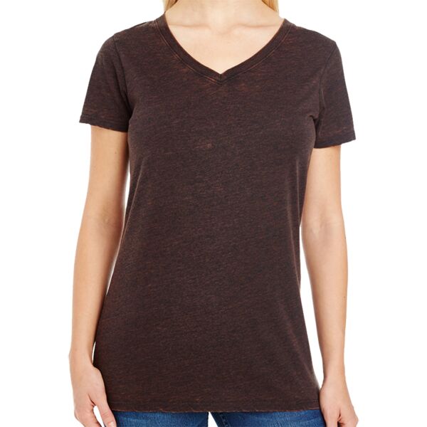 Women's Cross Dye V-Neck T-Shirt Thumbnail
