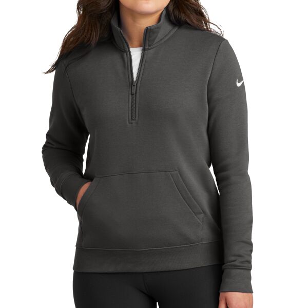 UMC Ladies Club Fleece Sleeve Swoosh 1/2 Zip Thumbnail