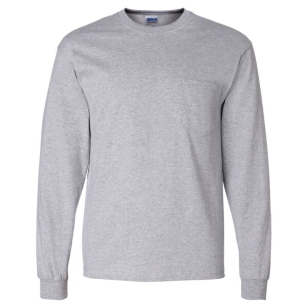 Ultra Cotton Long Sleeve T-Shirt with a Pocket Thumbnail