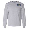 Ultra Cotton Long Sleeve T-Shirt with a Pocket Thumbnail