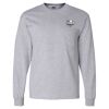Ultra Cotton Long Sleeve T-Shirt with a Pocket Thumbnail