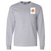 Ultra Cotton Long Sleeve T-Shirt with a Pocket Thumbnail