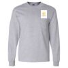 Ultra Cotton Long Sleeve T-Shirt with a Pocket Thumbnail