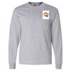 Ultra Cotton Long Sleeve T-Shirt with a Pocket Thumbnail
