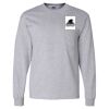 Ultra Cotton Long Sleeve T-Shirt with a Pocket Thumbnail