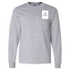 Ultra Cotton Long Sleeve T-Shirt with a Pocket Thumbnail
