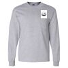 Ultra Cotton Long Sleeve T-Shirt with a Pocket Thumbnail
