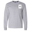 Ultra Cotton Long Sleeve T-Shirt with a Pocket Thumbnail