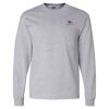 Ultra Cotton Long Sleeve T-Shirt with a Pocket Thumbnail