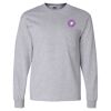 Ultra Cotton Long Sleeve T-Shirt with a Pocket Thumbnail