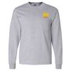 Ultra Cotton Long Sleeve T-Shirt with a Pocket Thumbnail