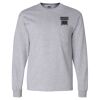 Ultra Cotton Long Sleeve T-Shirt with a Pocket Thumbnail