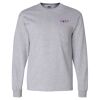 Ultra Cotton Long Sleeve T-Shirt with a Pocket Thumbnail