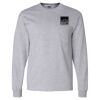 Ultra Cotton Long Sleeve T-Shirt with a Pocket Thumbnail