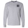 Ultra Cotton Long Sleeve T-Shirt with a Pocket Thumbnail