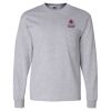 Ultra Cotton Long Sleeve T-Shirt with a Pocket Thumbnail