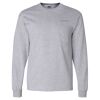 Ultra Cotton Long Sleeve T-Shirt with a Pocket Thumbnail