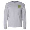 Ultra Cotton Long Sleeve T-Shirt with a Pocket Thumbnail