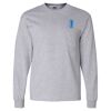 Ultra Cotton Long Sleeve T-Shirt with a Pocket Thumbnail