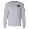 Ultra Cotton Long Sleeve T-Shirt with a Pocket Thumbnail