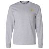 Ultra Cotton Long Sleeve T-Shirt with a Pocket Thumbnail