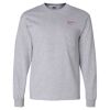 Ultra Cotton Long Sleeve T-Shirt with a Pocket Thumbnail