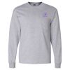Ultra Cotton Long Sleeve T-Shirt with a Pocket Thumbnail